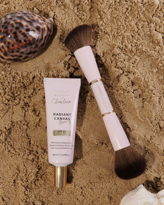 Bronze Primer & Face Brush Duo - KASH Beauty
