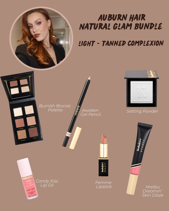 Auburn Hair Light - Tanned Complexion Natural Glam