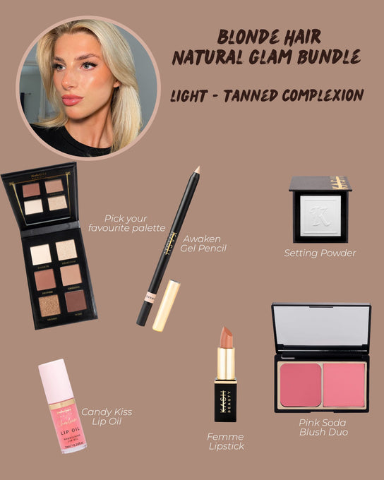 Blonde Hair Light - Tanned Complexion Natural Glam
