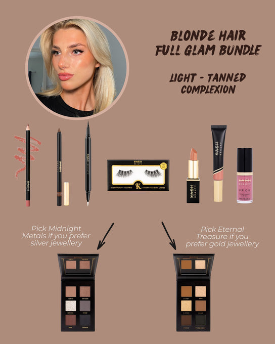 Blonde Hair Light - Tanned Complexion Full Glam