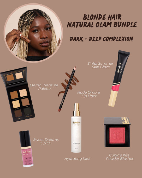 Blonde Hair Dark - Deep Complexion Natural Glam