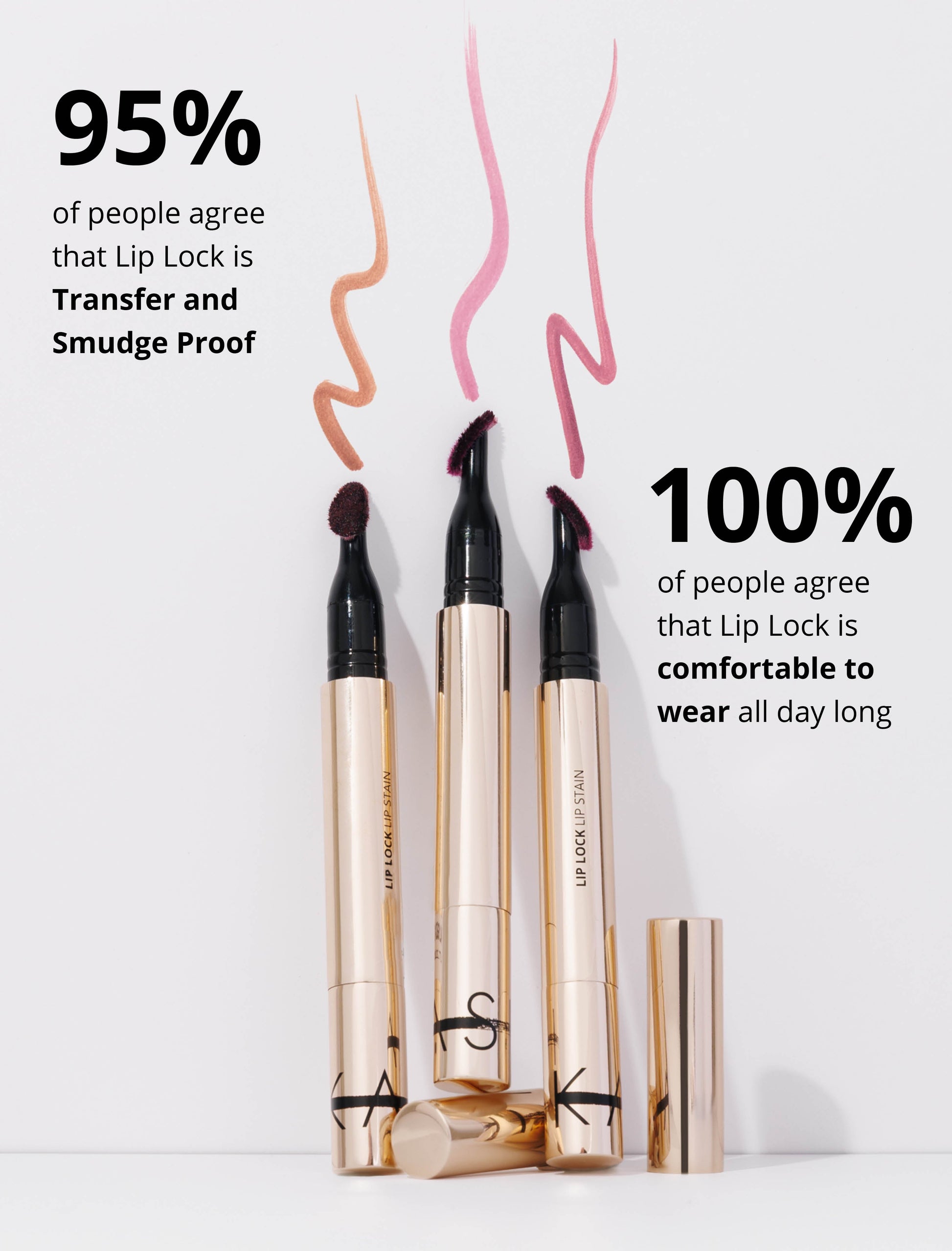 Lip Lock lip products with text on a white background