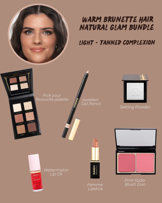 Warm Brunette Light - Tanned Complexion Natural Glam