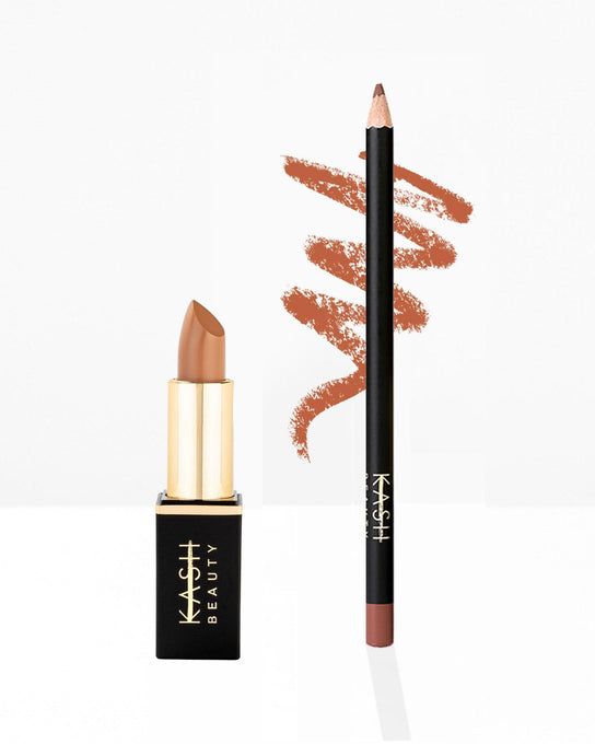 Bare Lipstick & Rust Nude Lip Liner - KASH Beauty