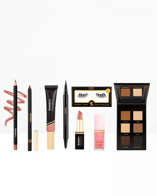 Black Hair Light - Tanned Complexion Full Glam - KASH Beauty