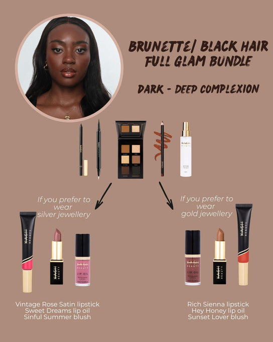 Brunette/ Black Hair Deep Complexion Full Glam - KASH Beauty