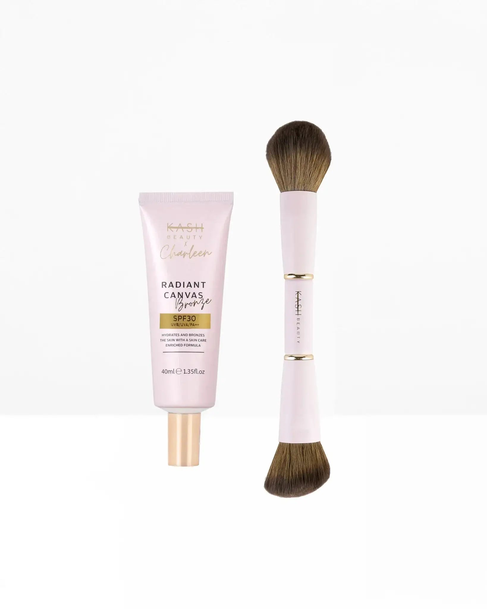 Bronze Primer & Face Brush Duo - KASH Beauty