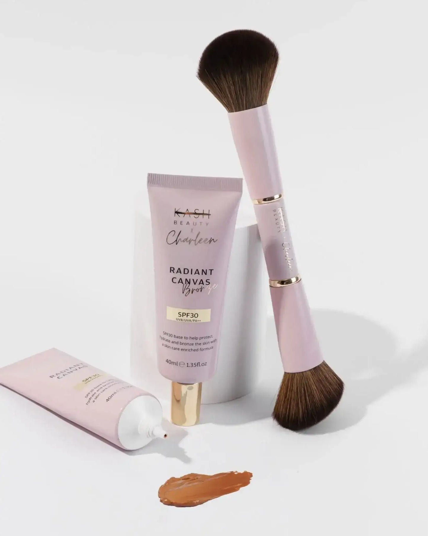 Bronze Primer & Face Brush Duo - KASH Beauty