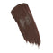 Rich brown eyebrow pomade swatch on white background, creamy texture, makeup sample