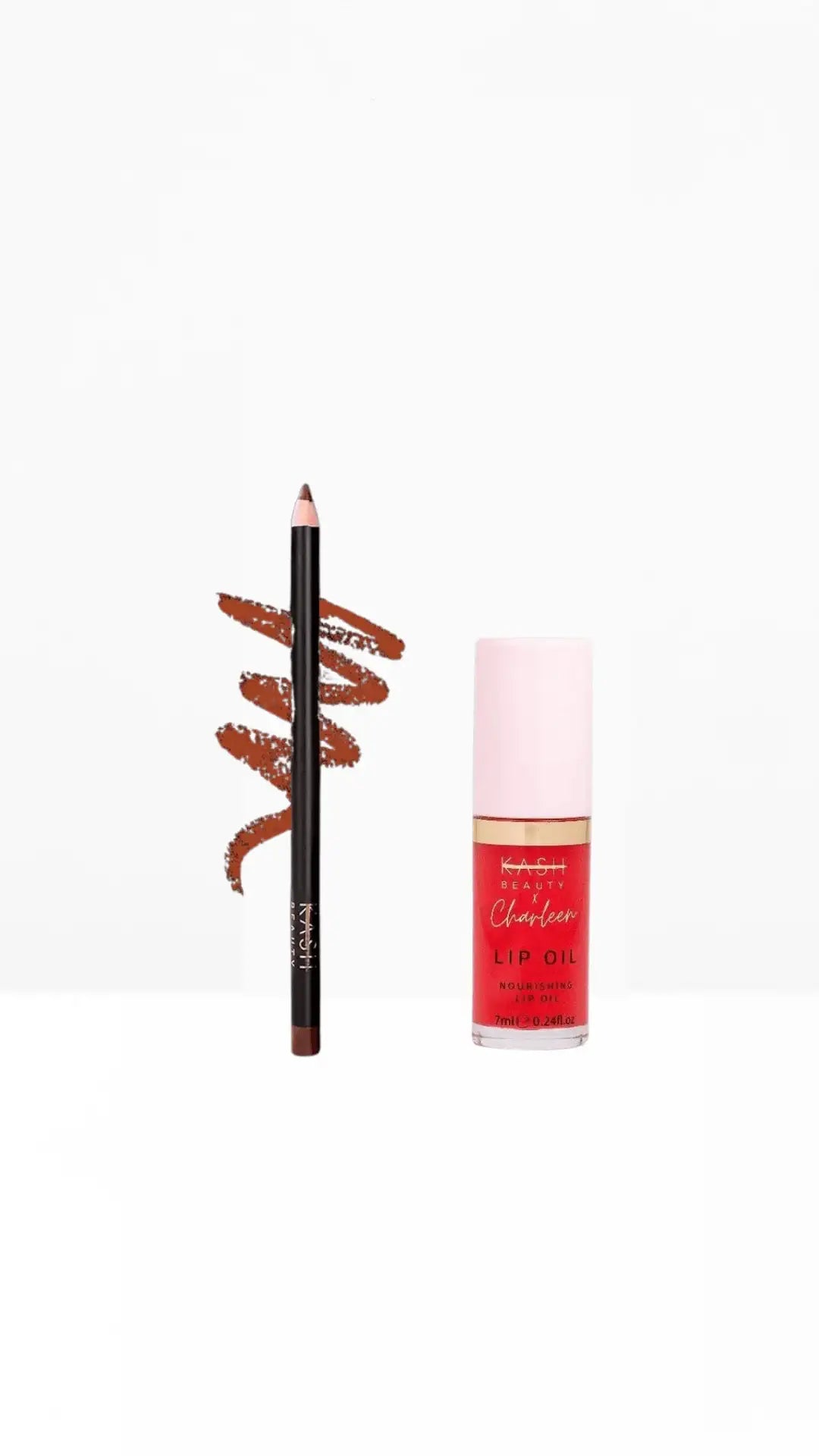 Nude Ombre Liner & Spicy Marg Lip Oil Duo - KASH Beauty