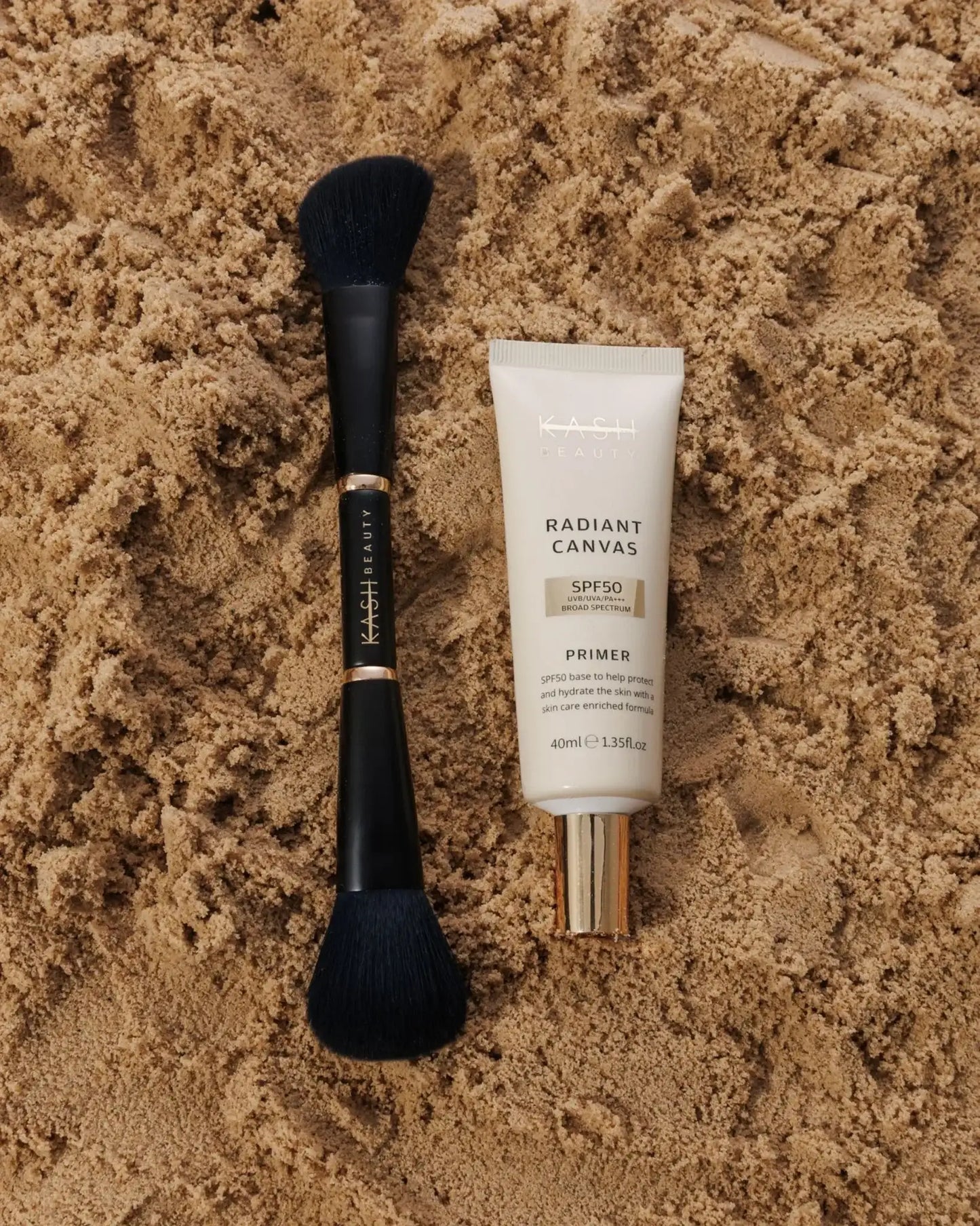 Radiant Canvas Primer & Face Brush Duo - KASH Beauty