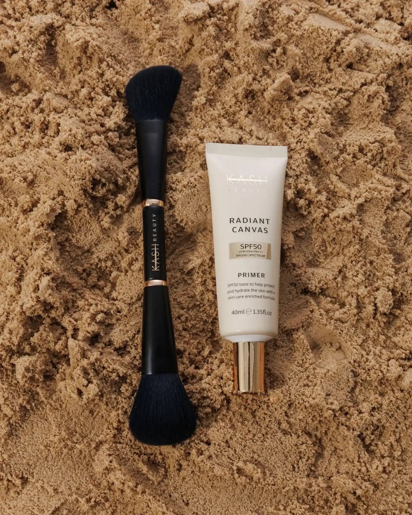 Radiant Canvas Primer & Face Brush Duo - KASH Beauty
