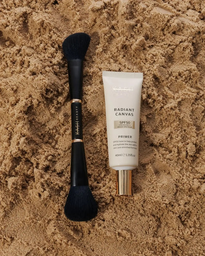 Radiant Canvas Primer & Face Brush Duo - KASH Beauty